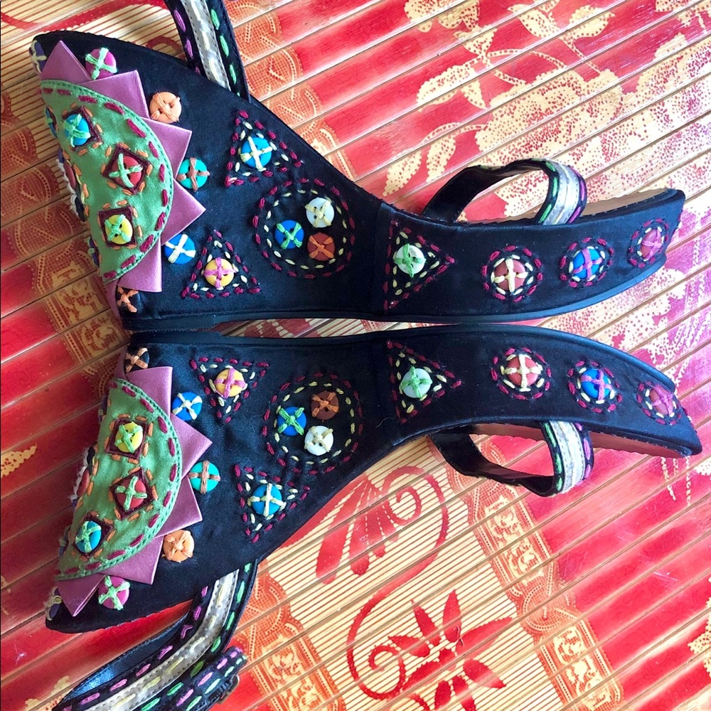 Sam Edelman Platform Button Silky Sandals 9M - Picture 2 of 15